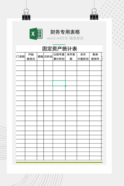 企业固定资产组合分析与价值结构统计管理看板Excel模板
