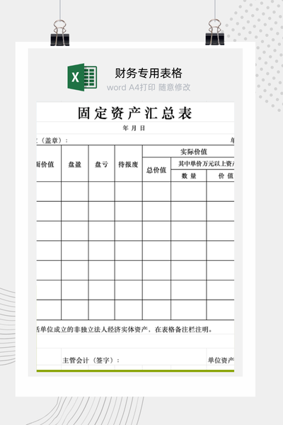 企业固定资产总额与分类结构统计概况分析报告Excel模板