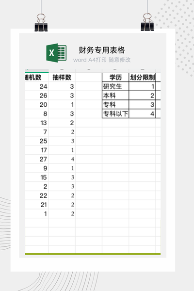 员工学历结构统计分析表Excel模板 (自动生成图表)