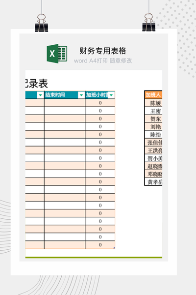 公司HR薪酬核算之加班费分级倍率与金额自动计算表Excel模板