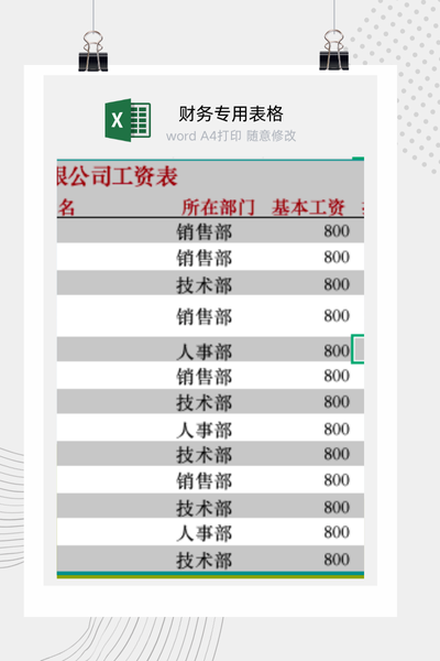 企业员工薪酬结构明细与工资条自动核算表Excel模板