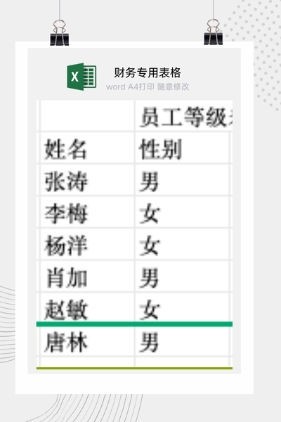 企业员工职级体系与岗位等级划分表Excel模板