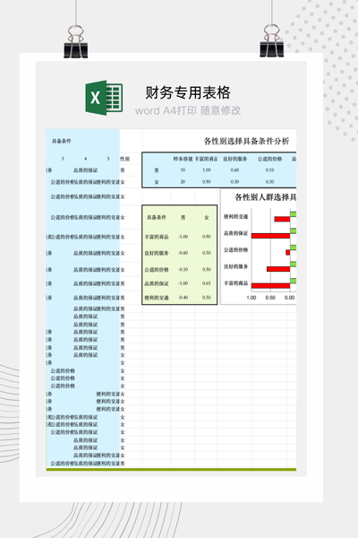 零售行业消费者行为与购物偏好市场调研分析报告Excel模板