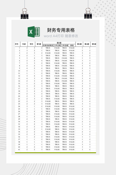通用调查问卷结果统计与自动分析图表Excel模板